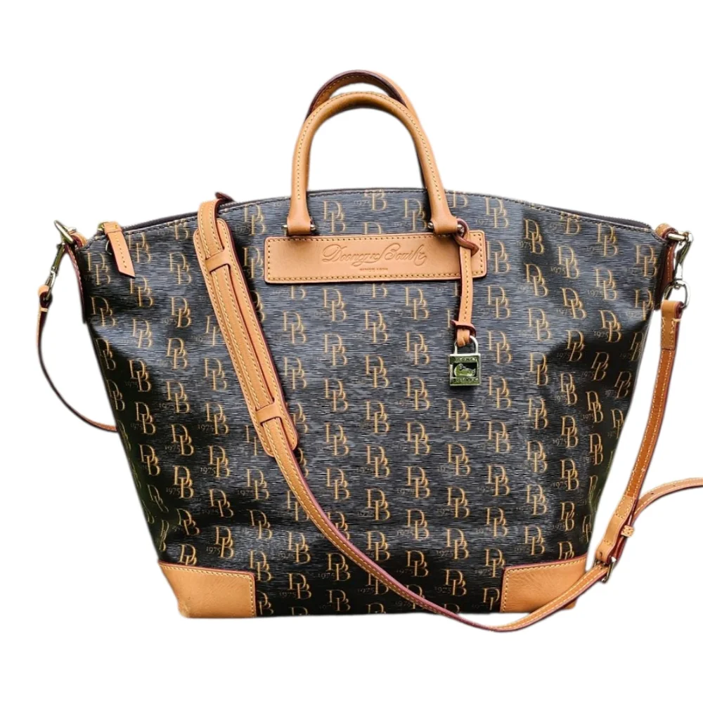 Dooney & Bourke Brown and Tan Satchel - Picture 3 of 10